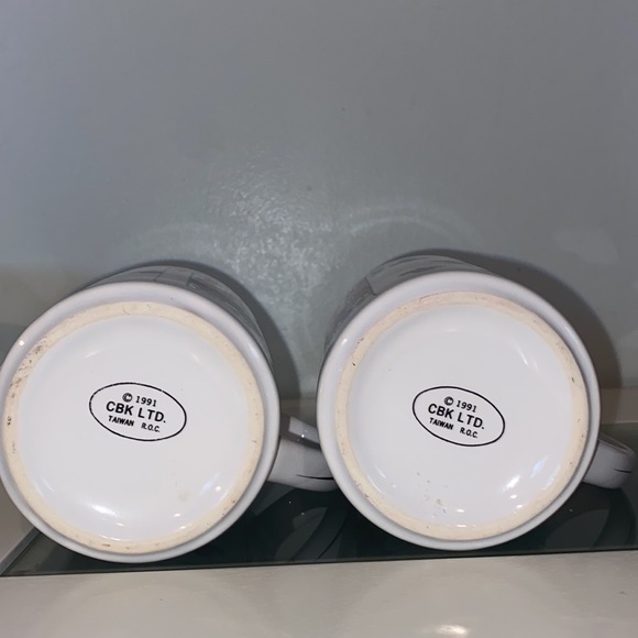 Vintage 4 PC Set Playing Card Ceramic Mugs-CBK 1991-Gold Trim-Great Condition - Picture 13 of 14